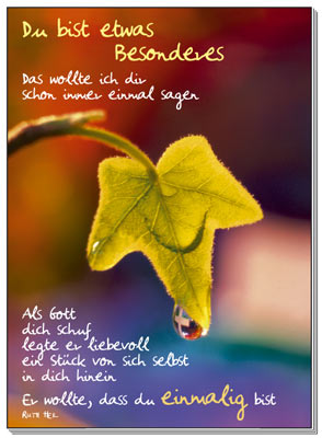 Du bist etwas Besonderes Du bist etwas Besonderes
