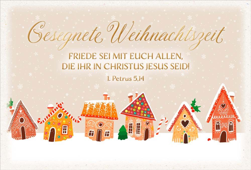 Faltkarte - Faltkarte Weihnachten/NJ - Häuser Schnee