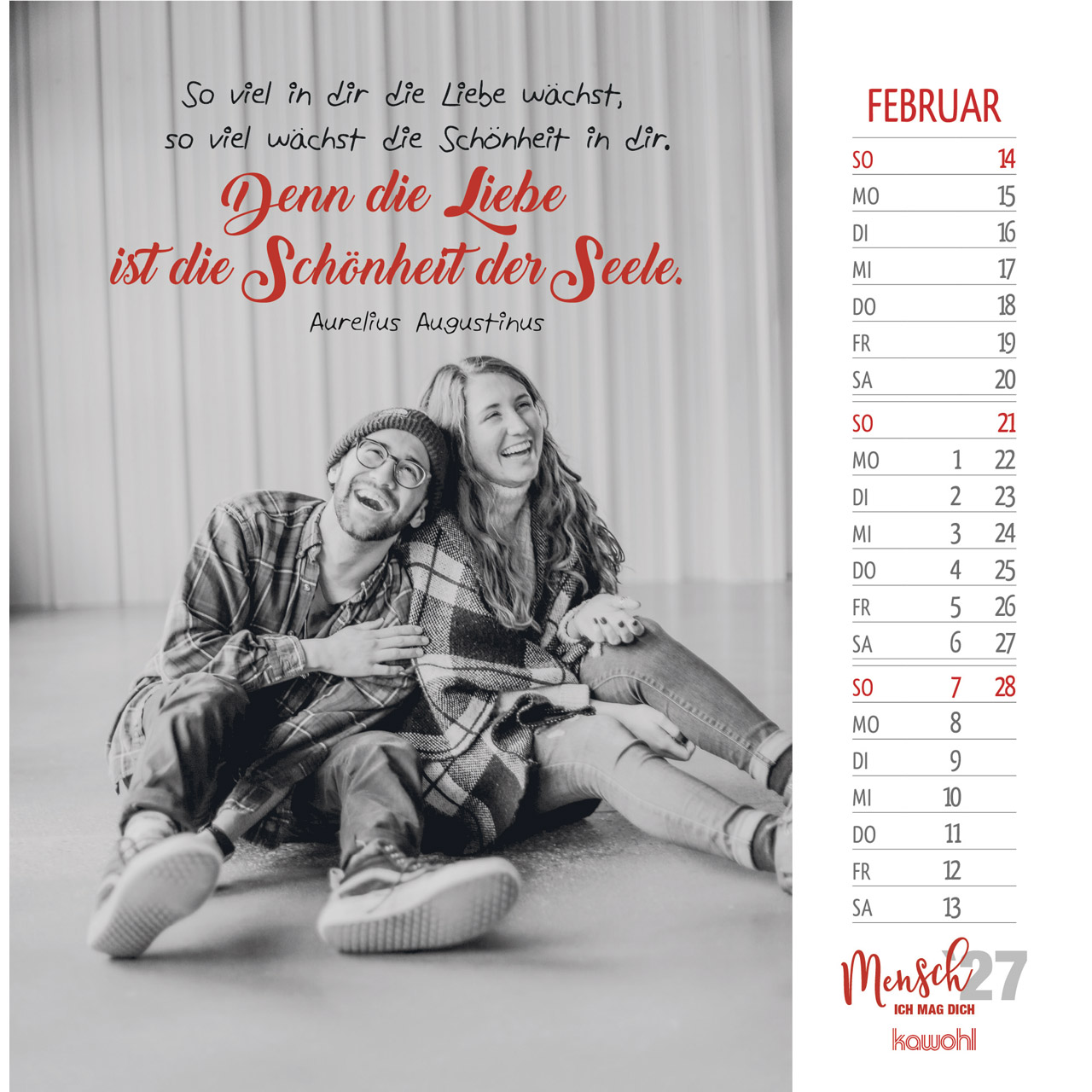 Postkartenkalender - Mensch ich mag dich 2027