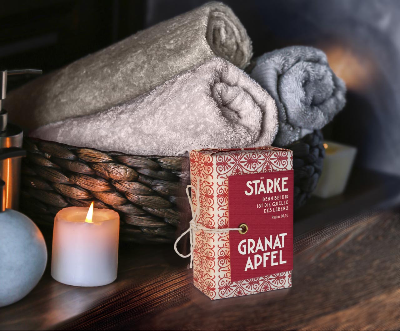 Seife - fest - Schafmilchseife Stärke - Granatapfel