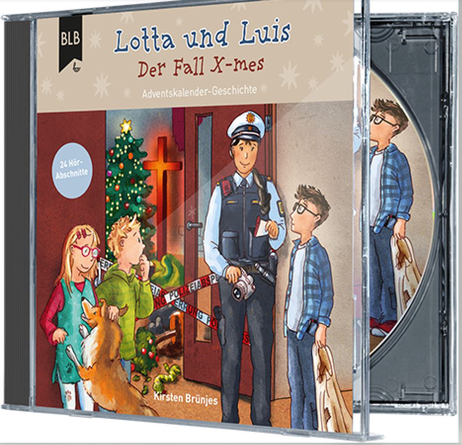 Hörbuch-CD - Lotta und Luis - Der Fall X-mes (CD) - CD Polizei Kinder Hund Tannenbaum Kreuz