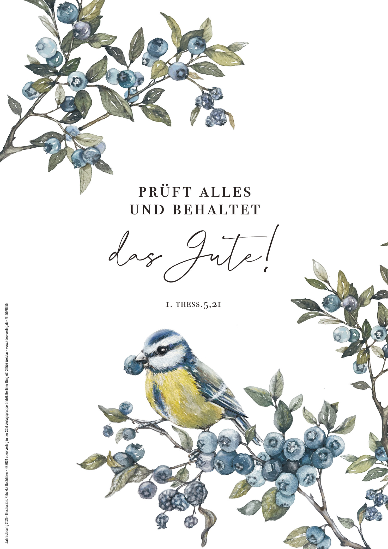Poster A4 'Prüft alles und behaltet das Gute!               1. Thessalonicher 5,