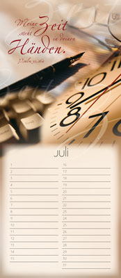 Immerwährender Kalender - Begegnungen auf seinem Weg - Frau Tuch Mohnblumen Pusteblume