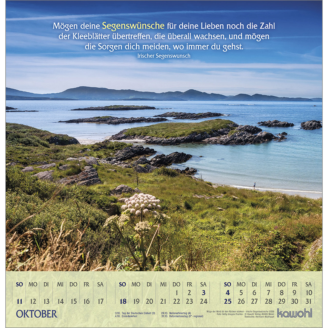 Wandkalender - Möge der Wind dir den Rücken stärken 2026