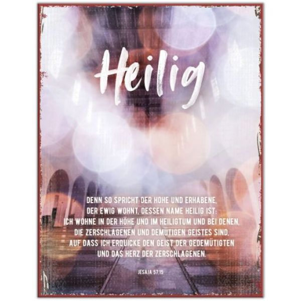 Wanddekoration - Metallschild 'Heilig' - Muster Metallschild