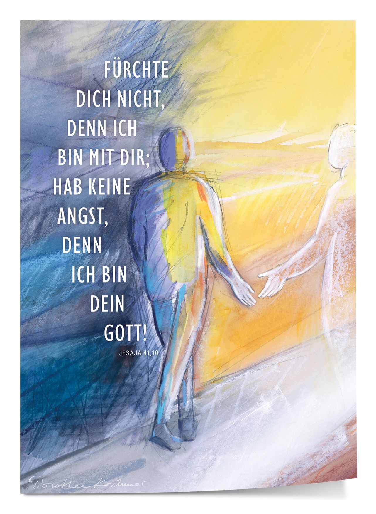 Poster - Jahreslosung 2027 - Kunstblatt "Mit dir" 40x60cm