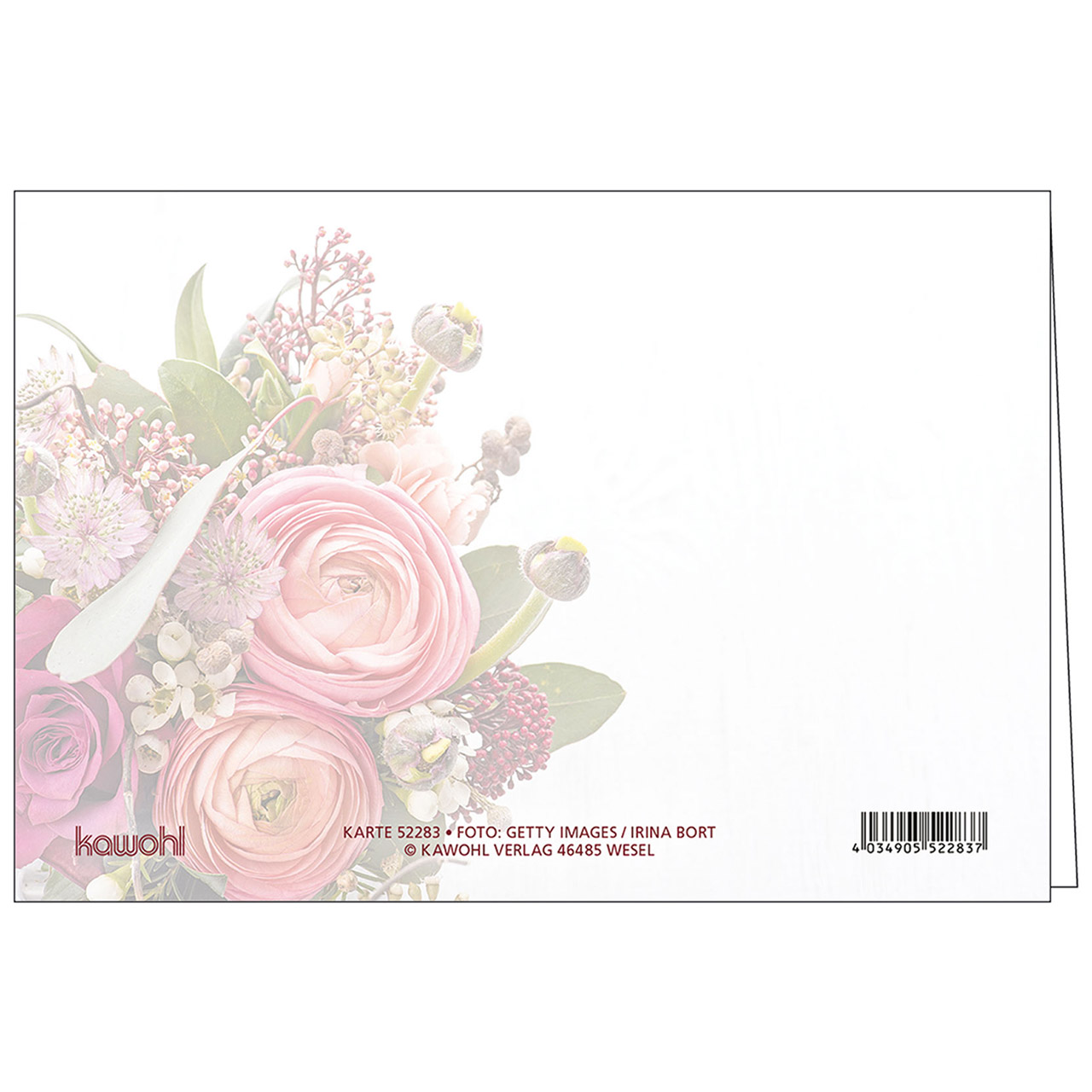 Faltkarte - Gottes Segen zur Diamanthochzeit - Blumenstrauß