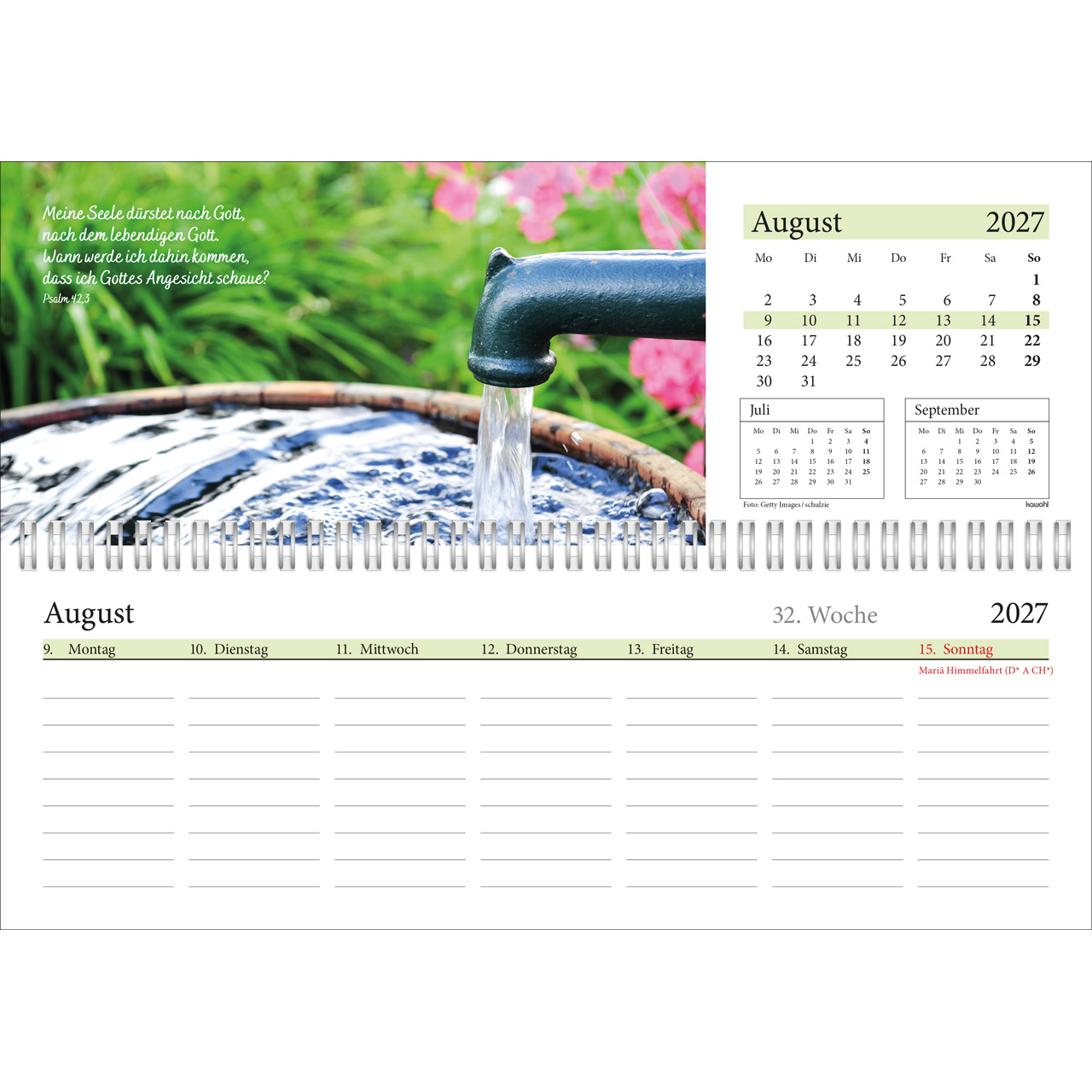 Tischkalender - In deine Hand leg ich den Tag 2027