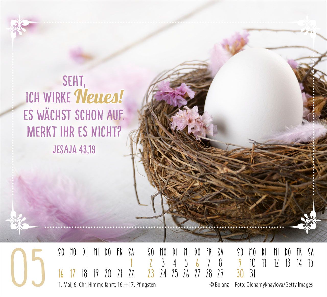 Aufstellkalender - Worte von Herzen 2027 Minikalender