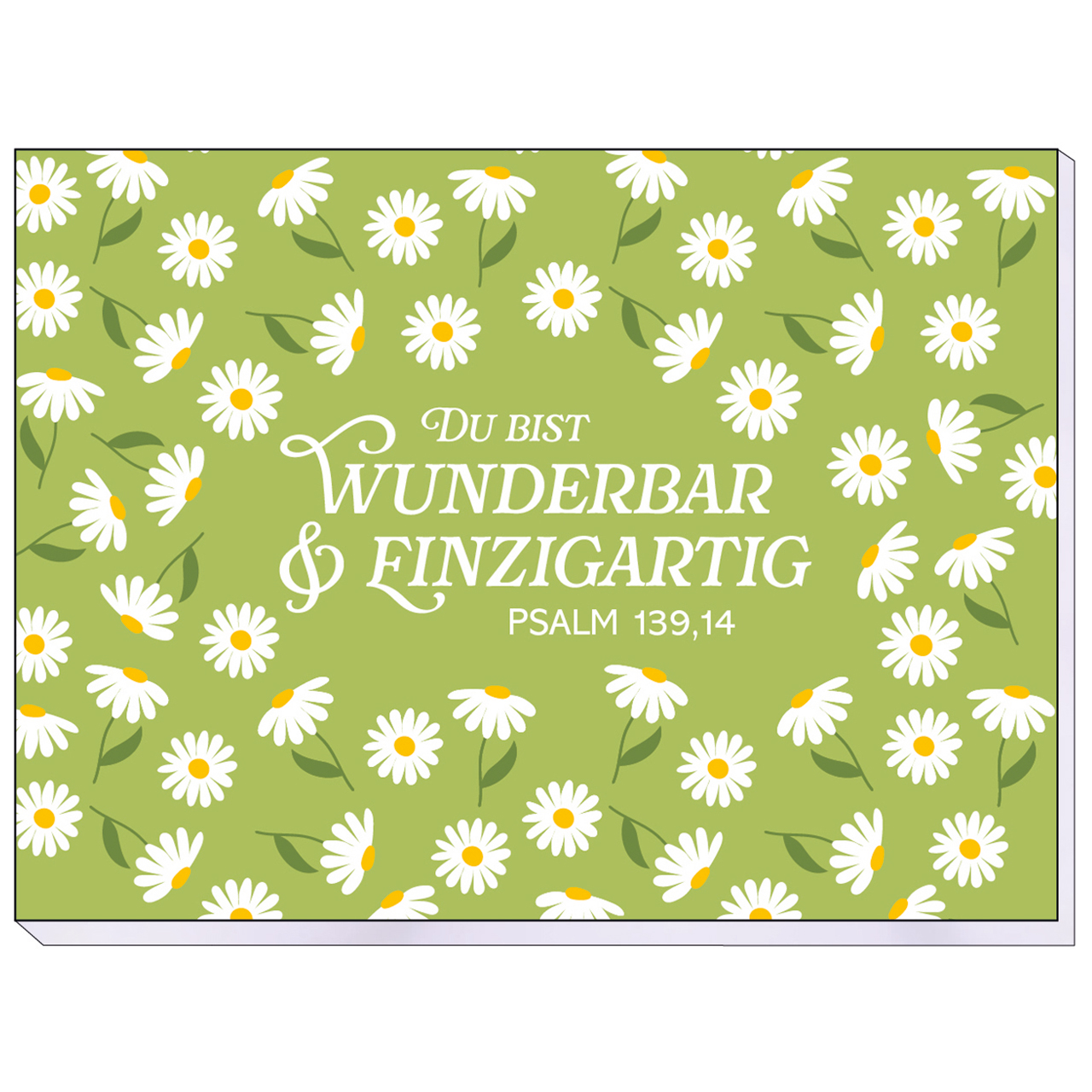 Haftnotizen - Du bist wunderbar & einzigartig - Gänseblümchen Grafik