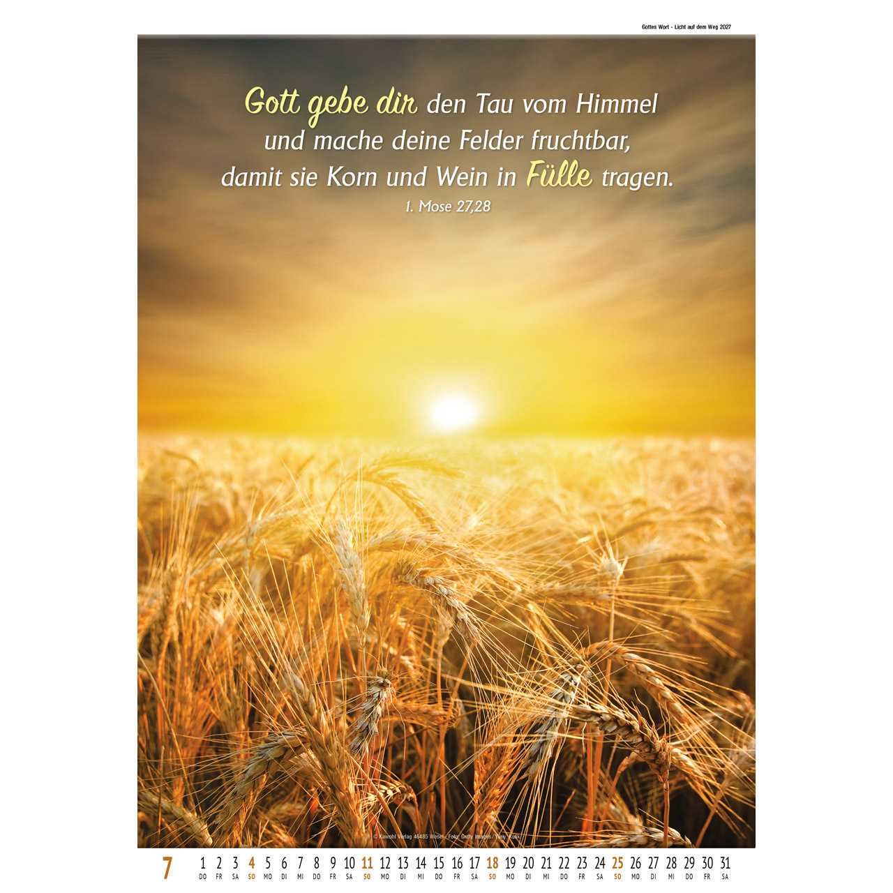 Wandkalender - Gottes Wort - Licht auf dem Weg 2027