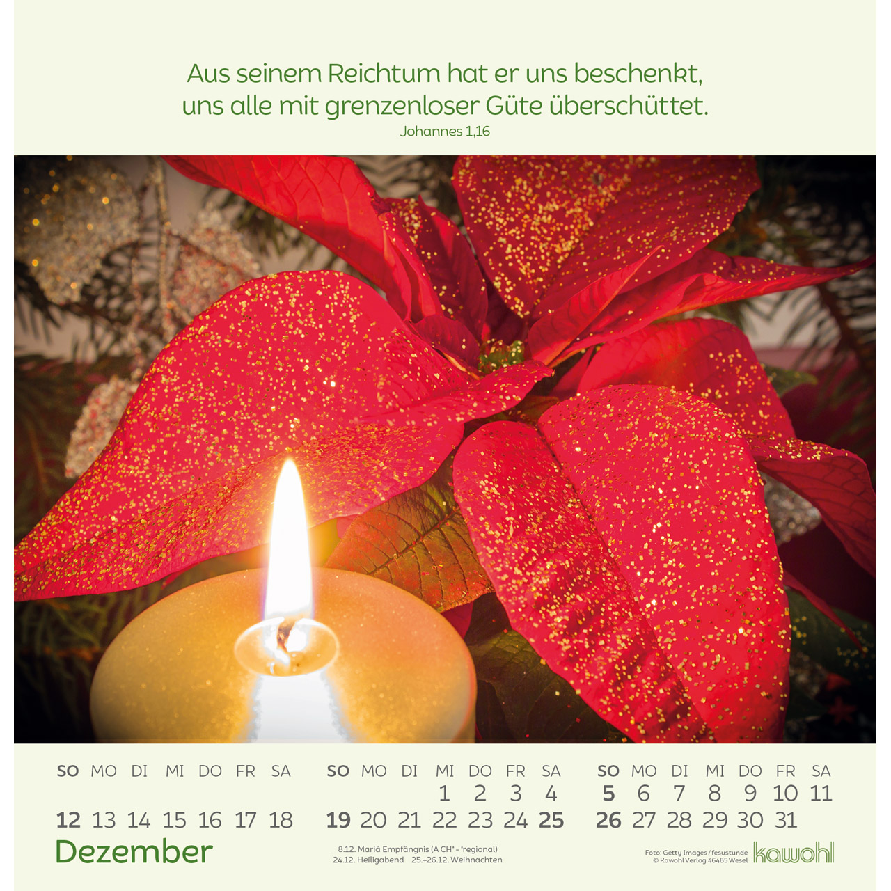 Wandkalender - Blumengrüße 2027