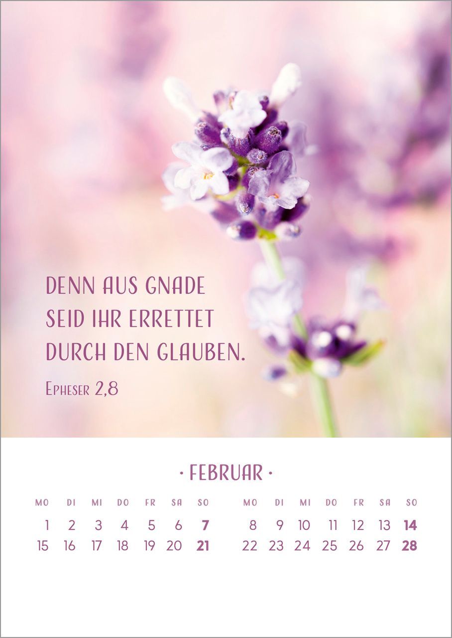 Tischkalender - Zarte Blumengrüße 2027