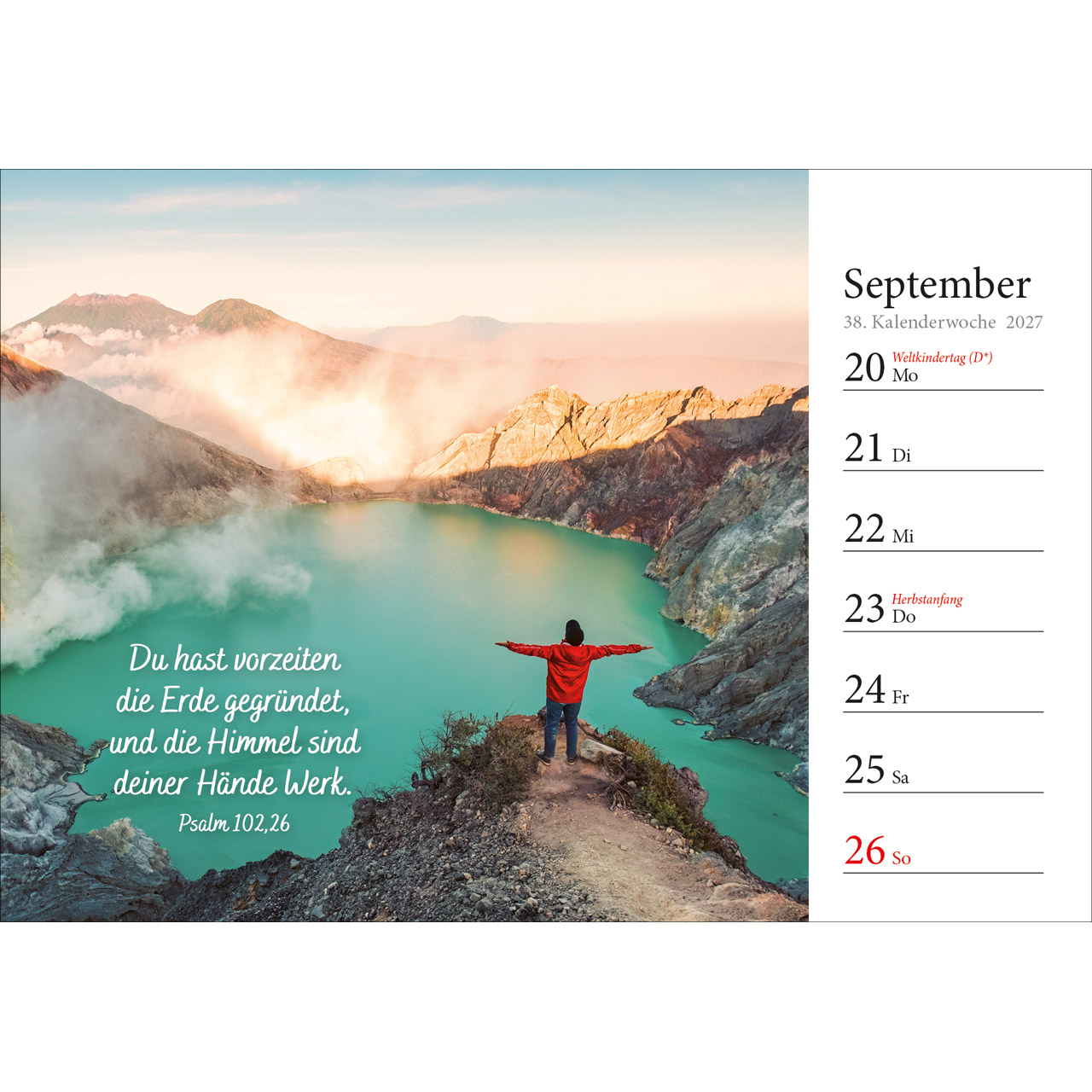 Aufstellkalender - In deine Hand stell ich den Tag 2027