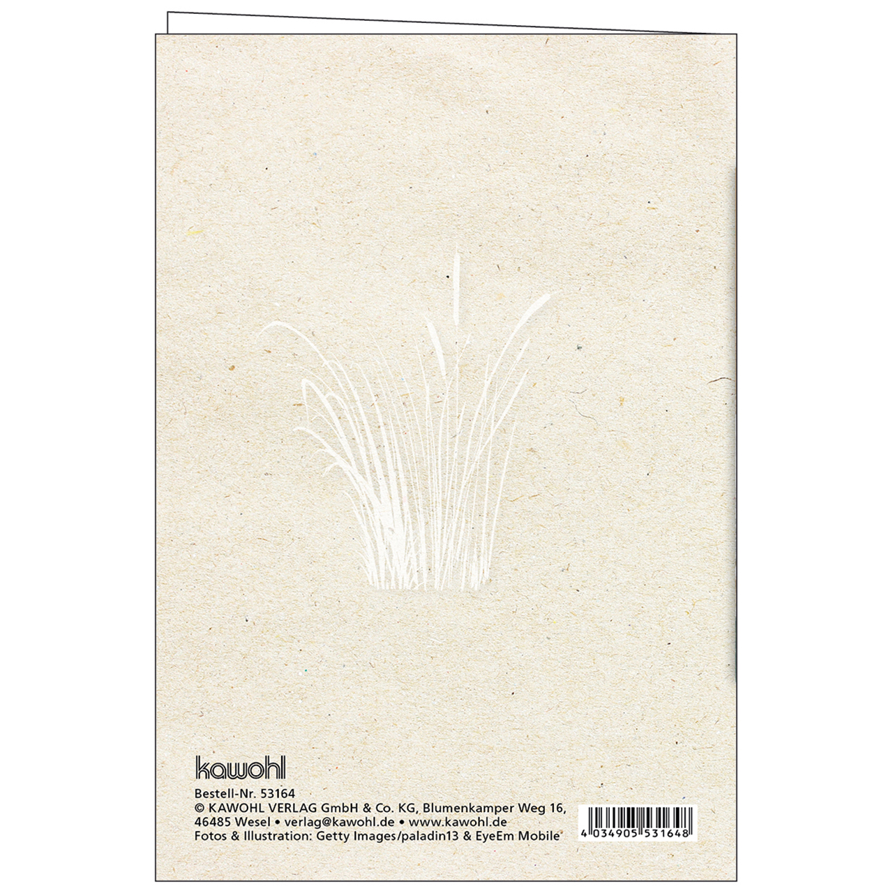 Faltkarte - In stiller Trauer - Strand Luftbild Wellen Meer