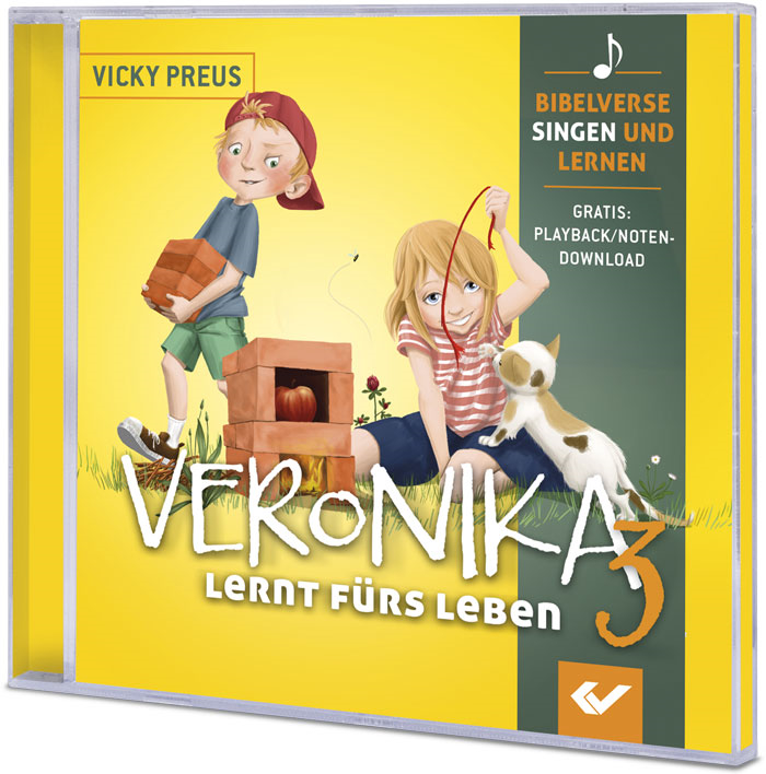 Hörspiel-CD - Veronika lernt fürs Leben 3 - CD-Hülle Kinder Junge Mädchen Hund Steine Blumen