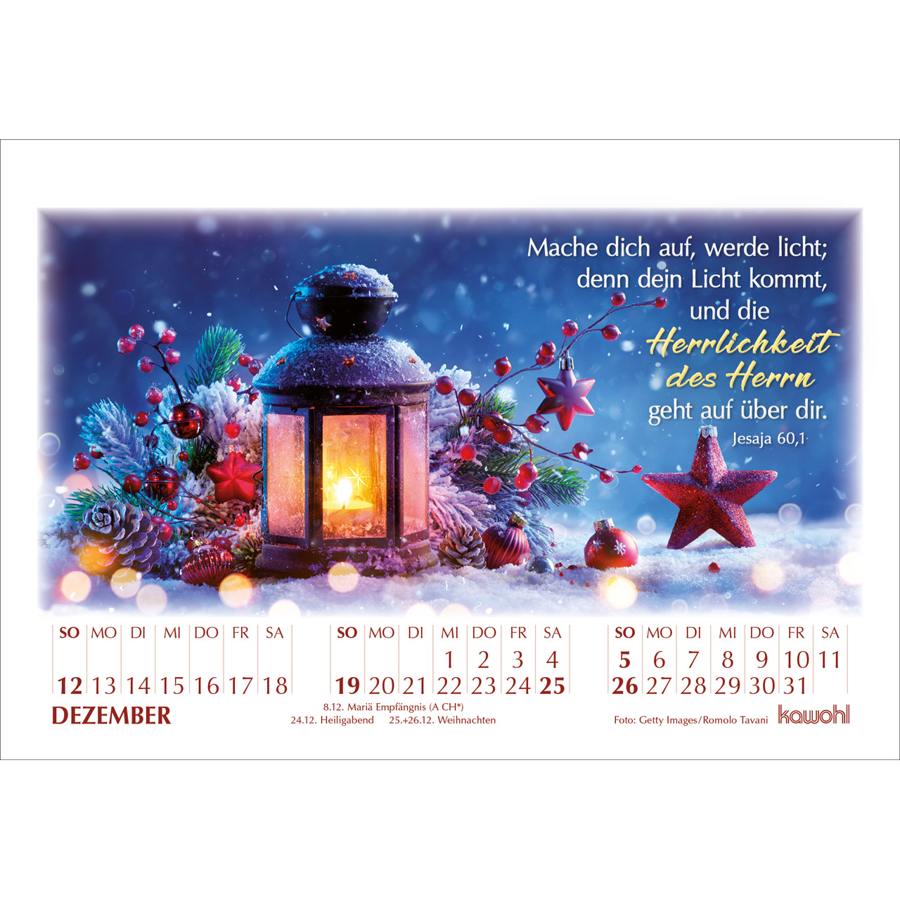 Aufstellkalender - In seinem Licht 2027