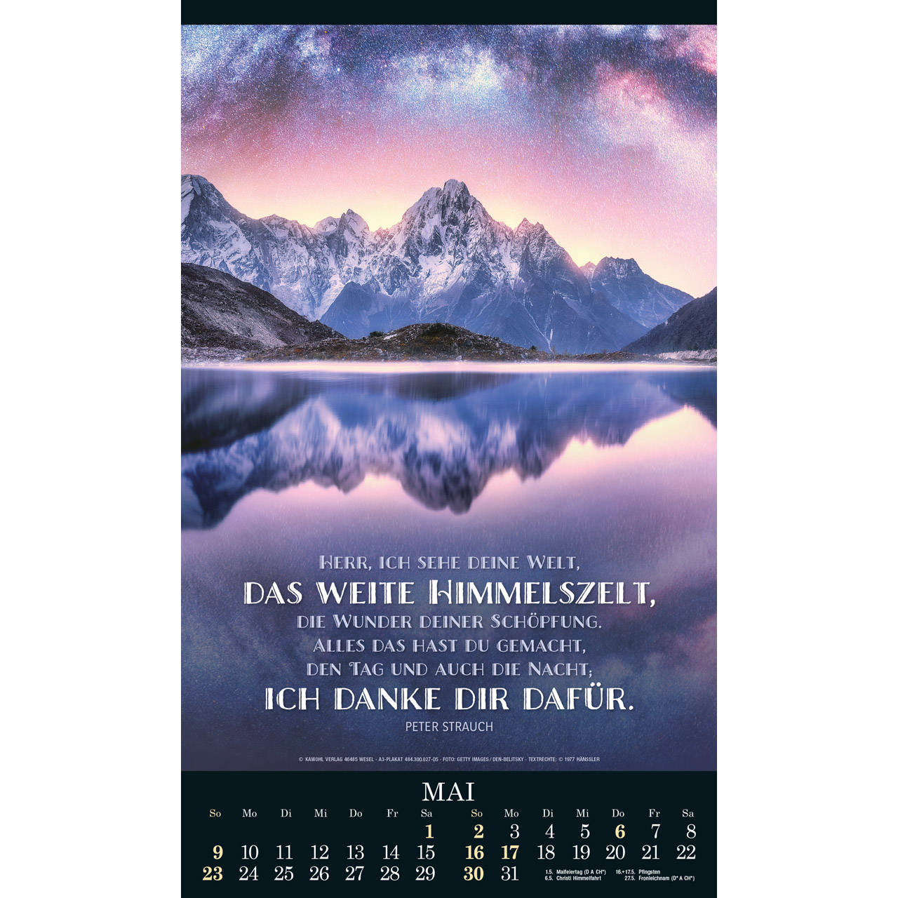 Posterkalender - Alles in uns schweige 2027