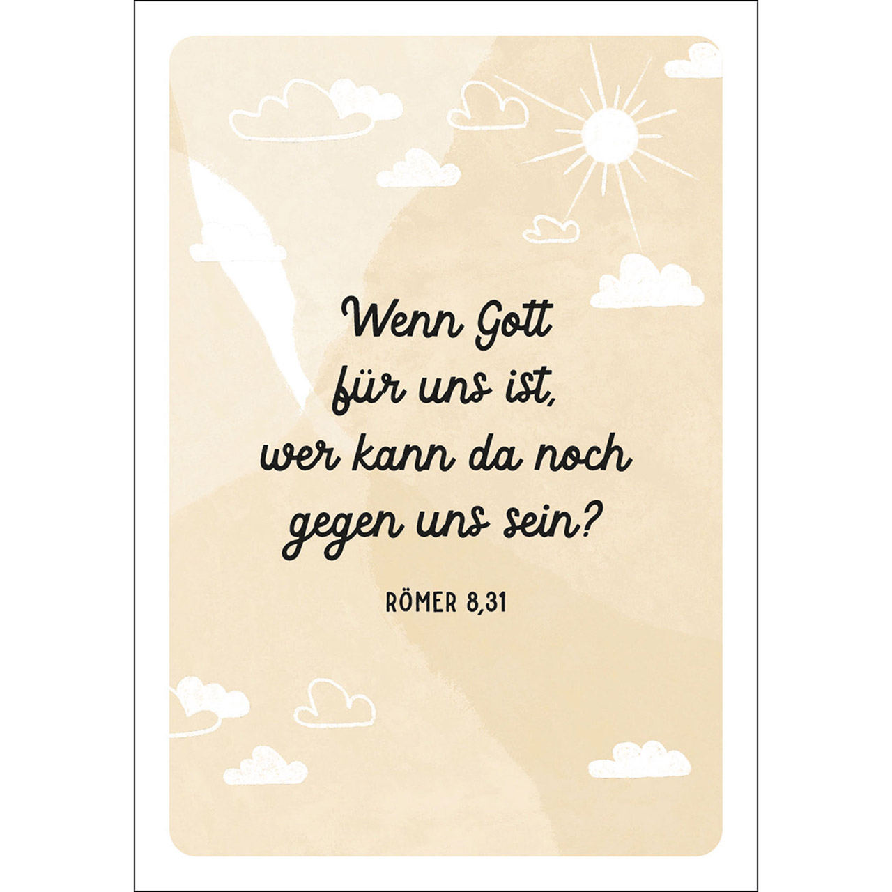 Karten-Box Papier - Wie auf Adlerflügeln getragen - Grafik Sonne