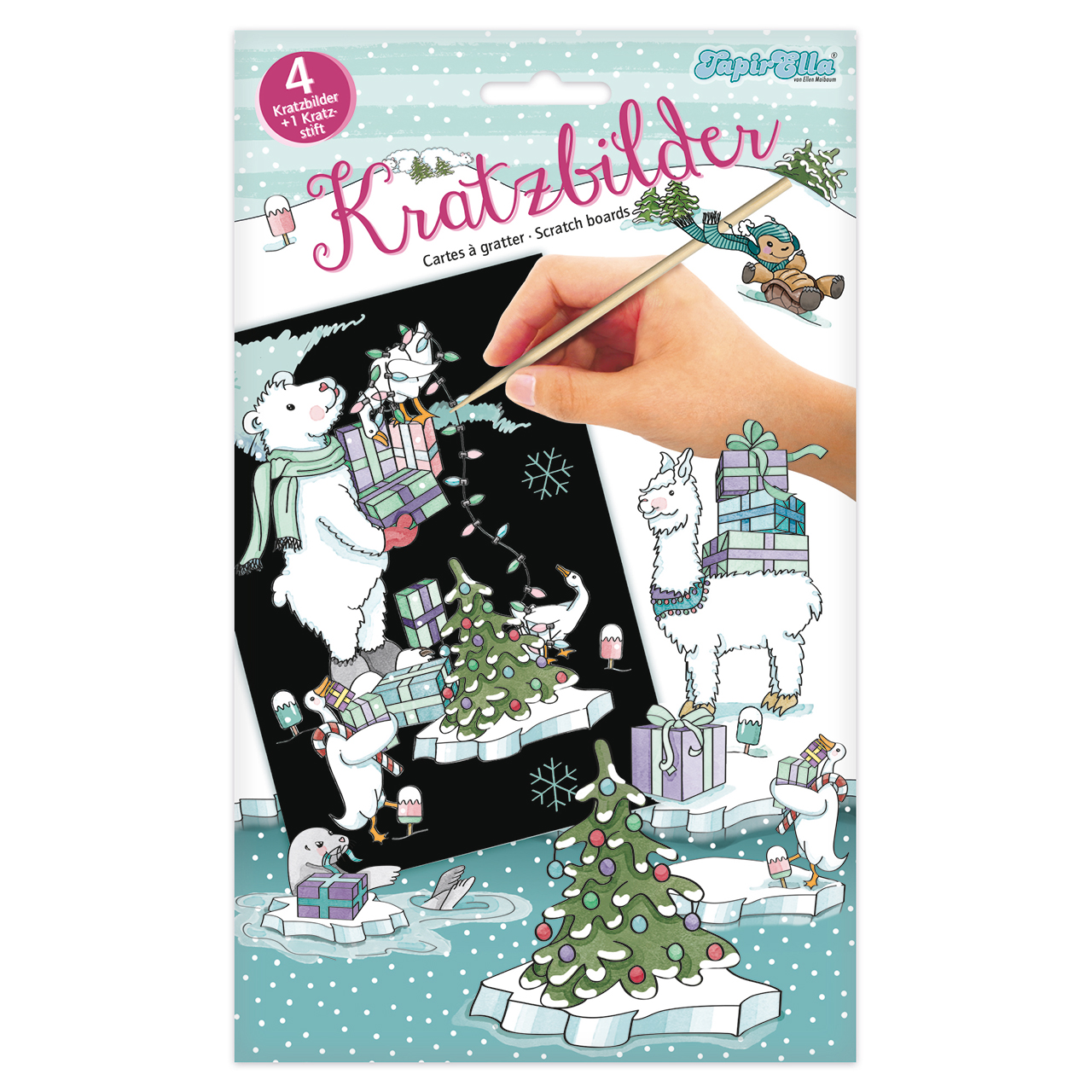 Spiel & Spaß - Winterweihnachtsfreude - Lama Eisbär Tannenbaum Weihnachtsbaum Eisscholle Geschenk Schnee