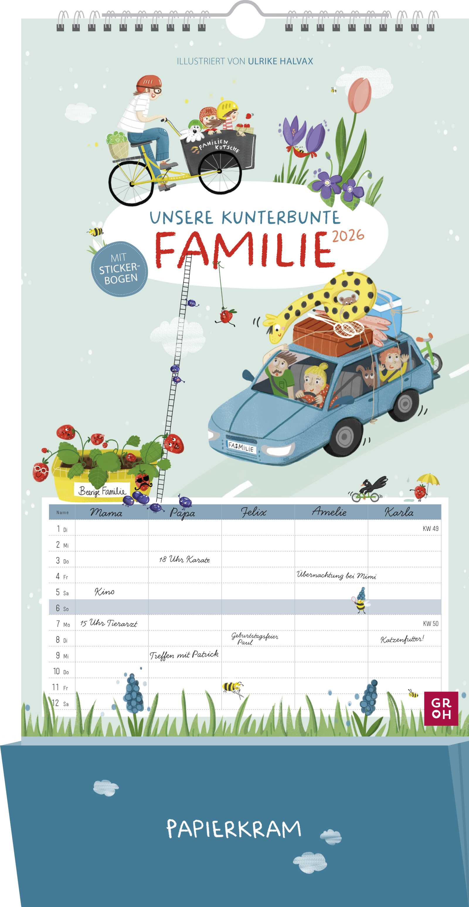 Unsere kunterbunte Familie 2026 Terminkalender - Unsere kunterbunte Familie 2026