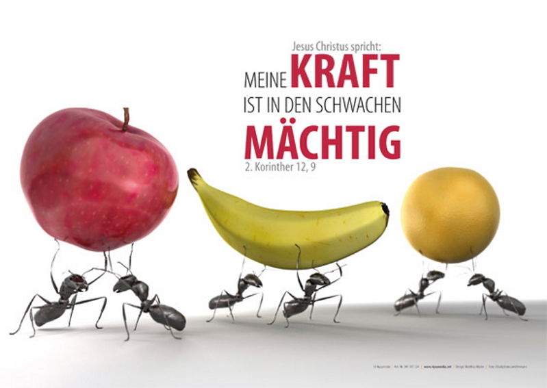 Poster A3 'Meine Kraft ist in den ...'