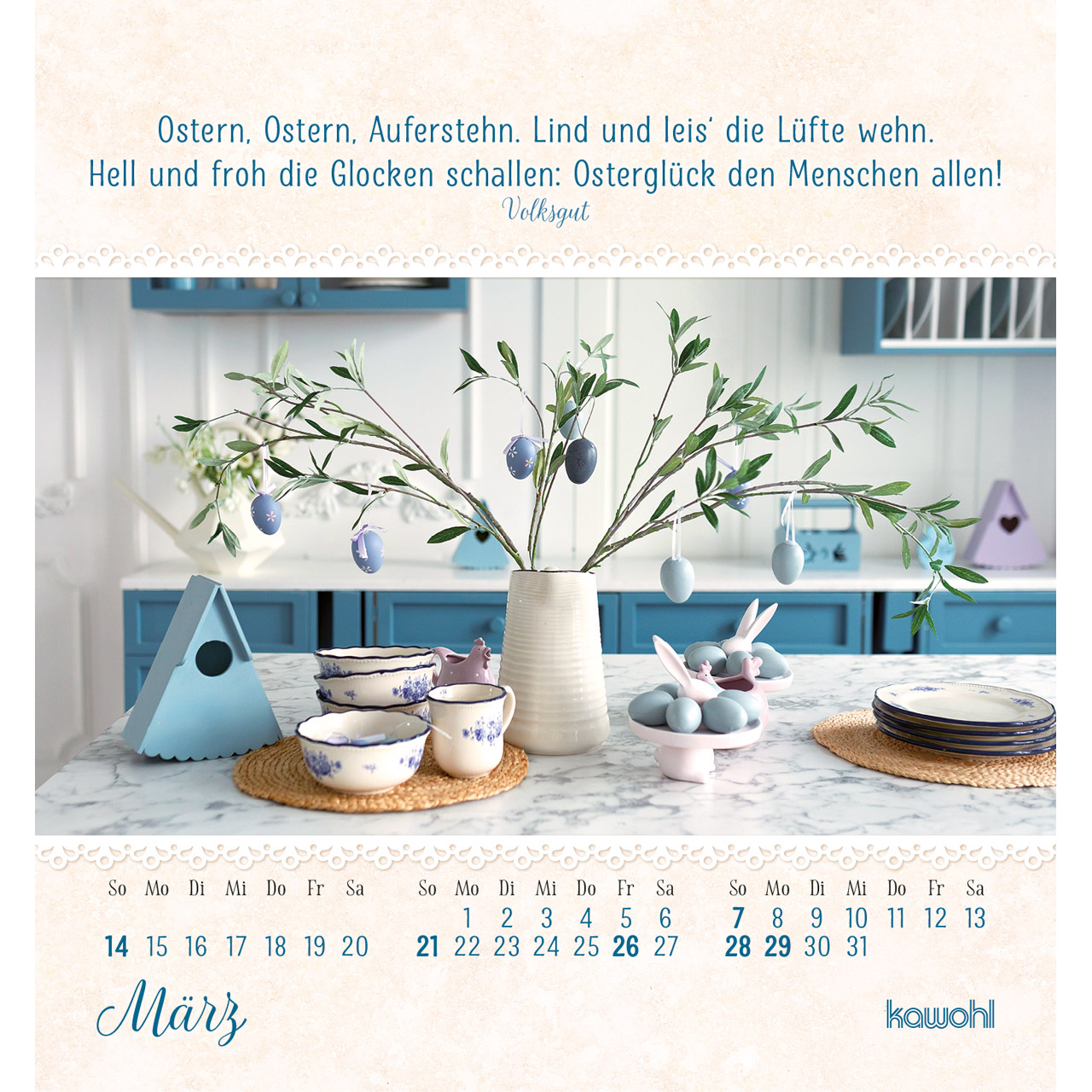 Aufstellkalender - Von Herzen ein gutes Jahr 2027