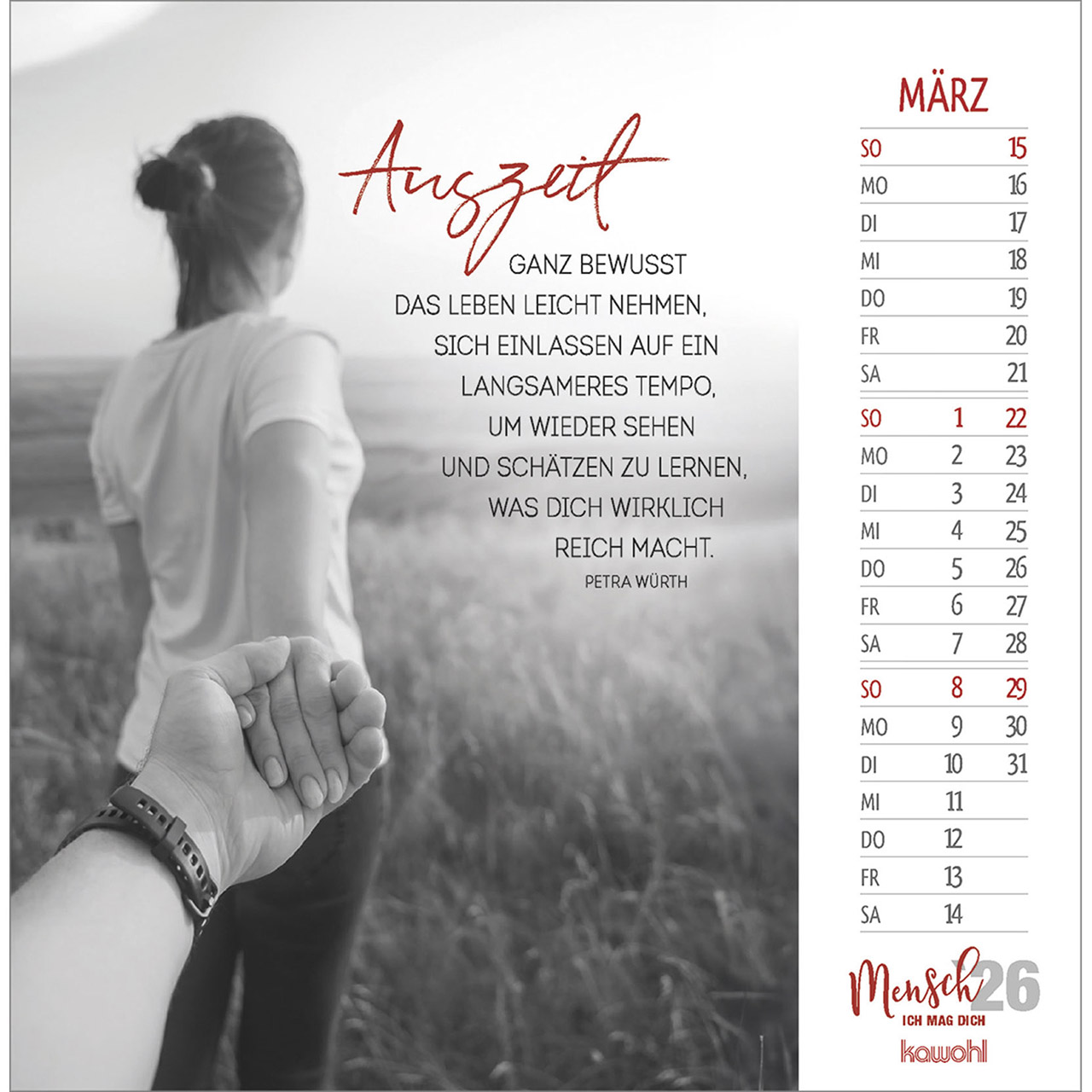 Postkartenkalender - Mensch ich mag dich 2026