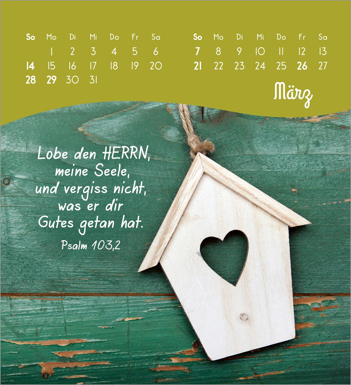 Tischkalender - Von Herzen ein glückliches Jahr 2027