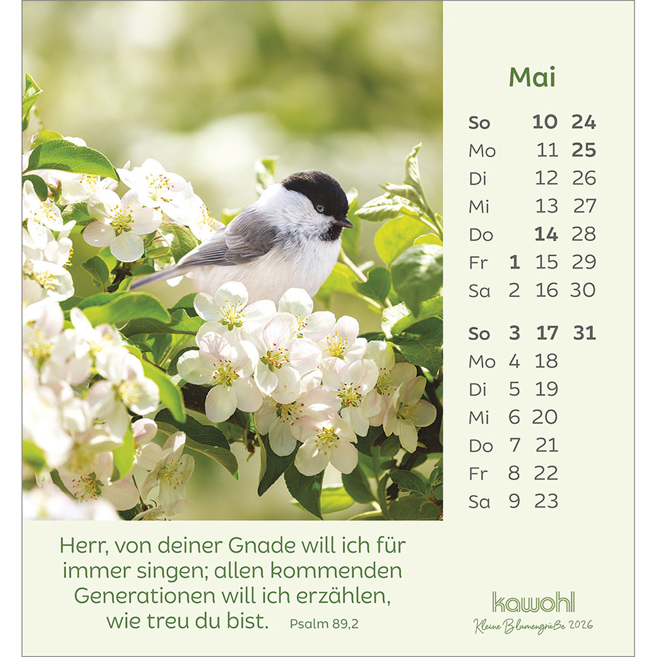 Tischkalender - Kleine Blumengrüße 2026