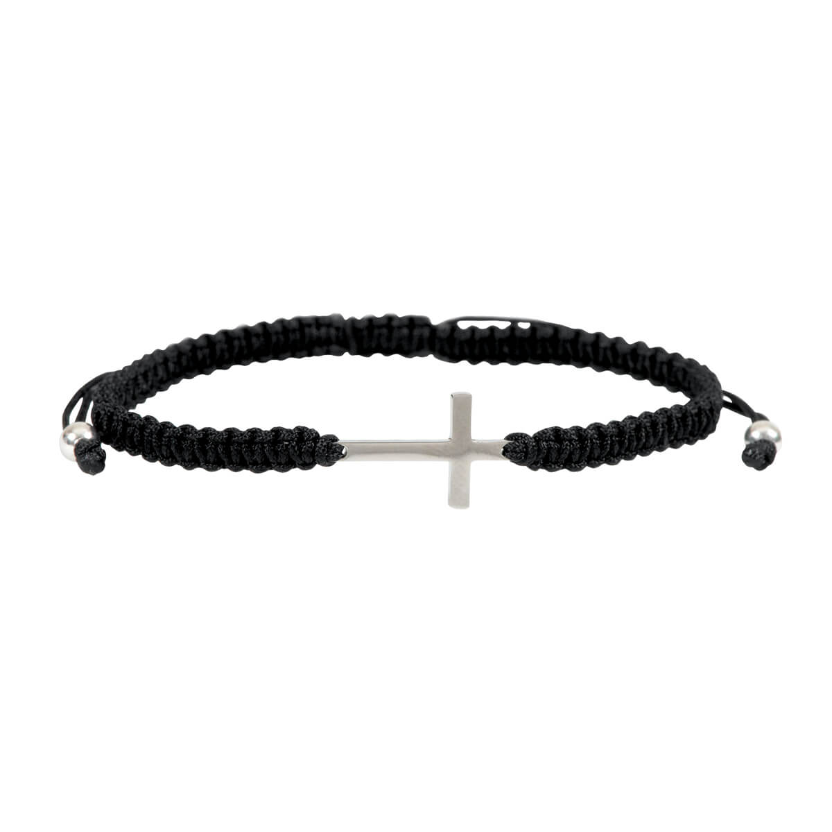 Armband - Armband geflochten mit Kreuz - geflochtenes Band Kreuz