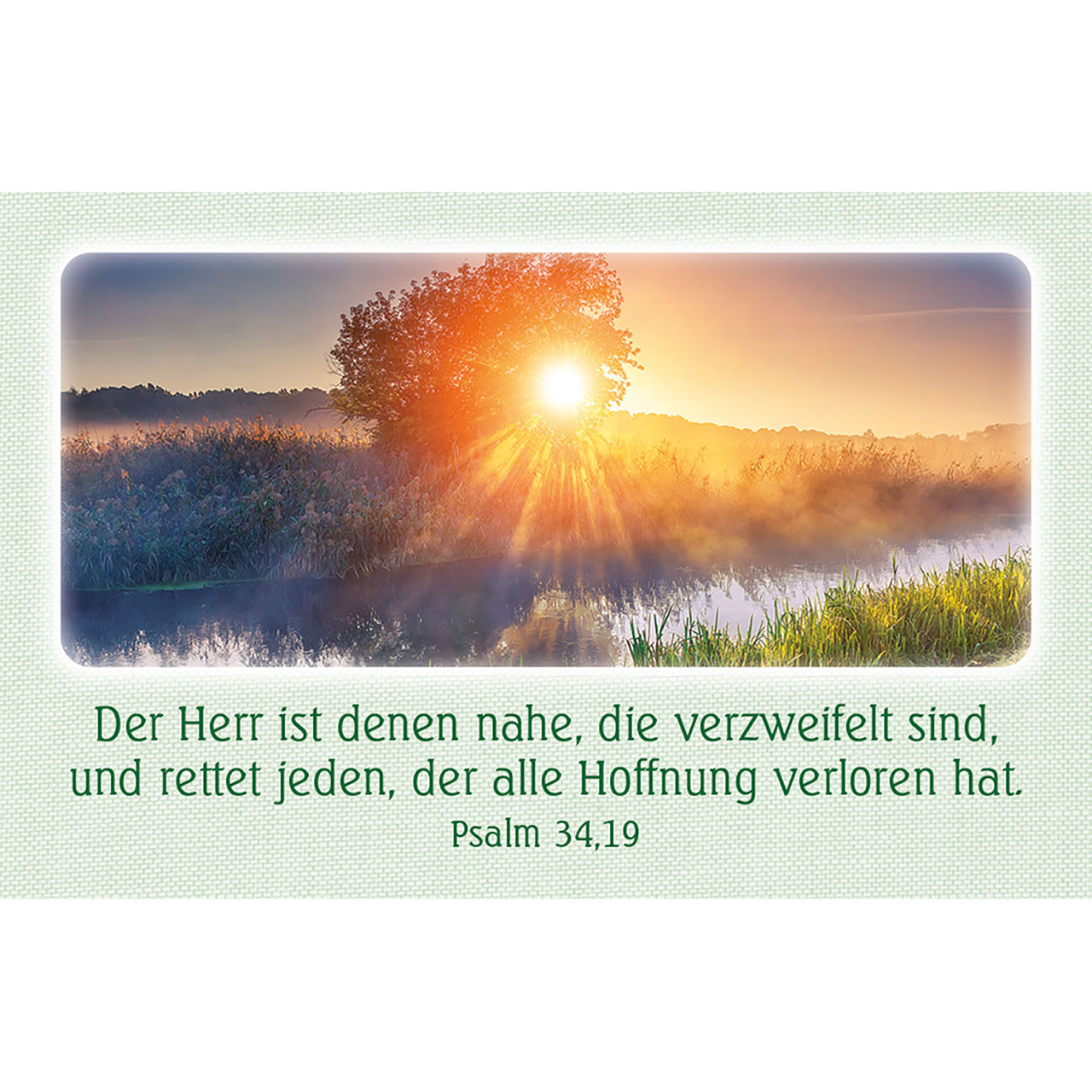 Karten-Box Kunststoff - Trost und Zuversicht - Haus Leuchtturm Küste Felsen Meer