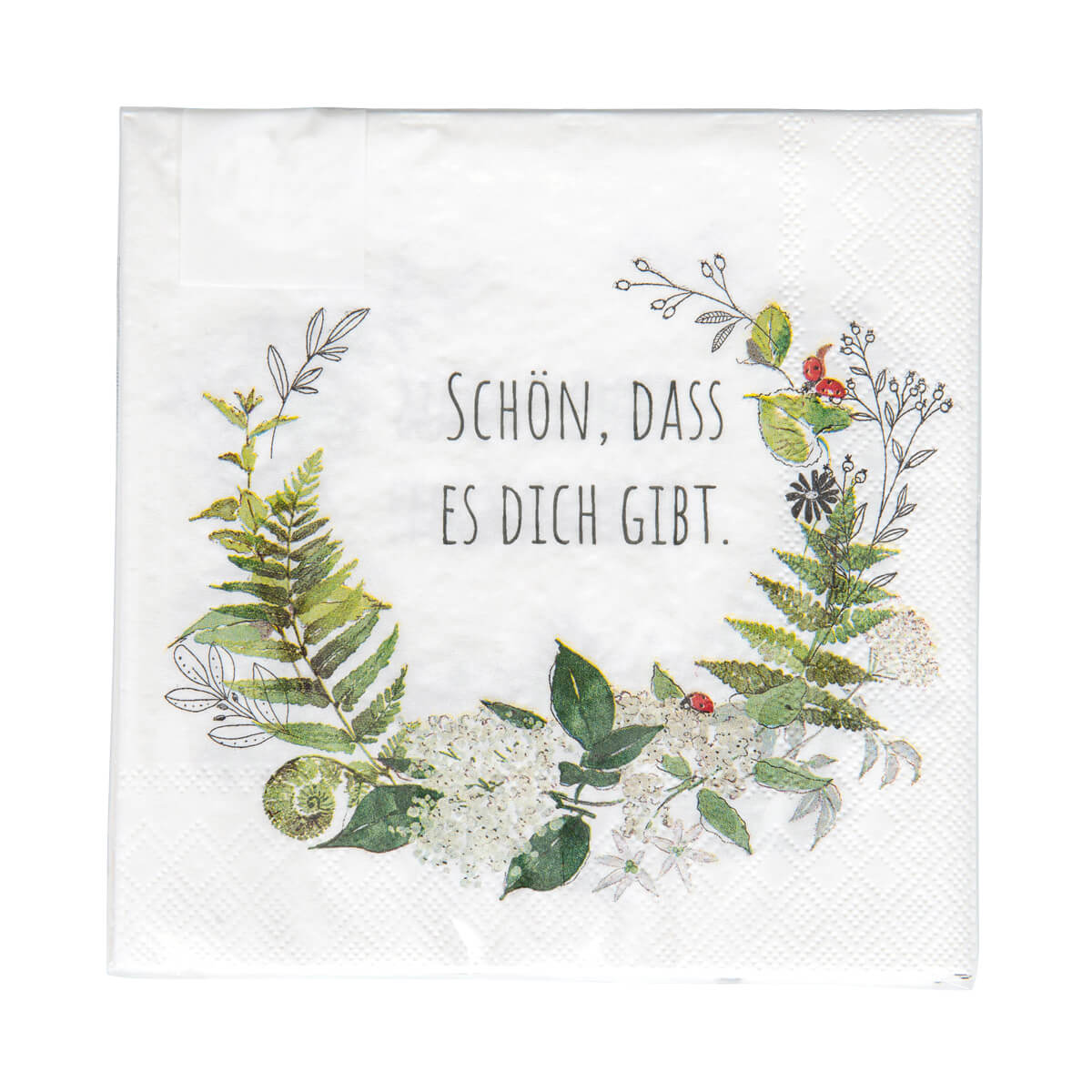 Servietten - Servietten 'Farn' - Blätter Blüten Farn