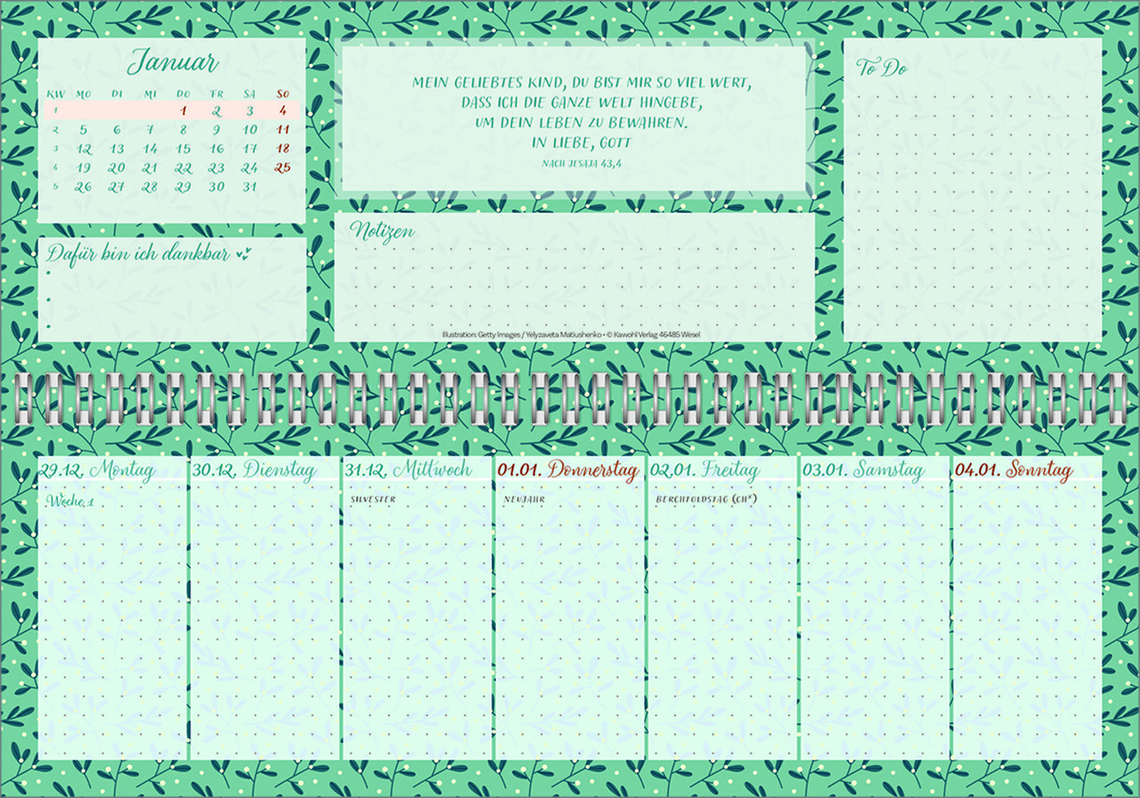Tischkalender - Meine fröhlich-bunte Segenswoche 2026