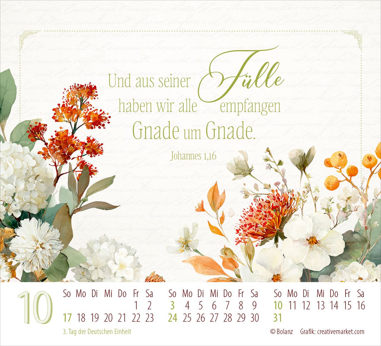 Aufstellkalender - Poesie guter Worte 2027 Minikalender