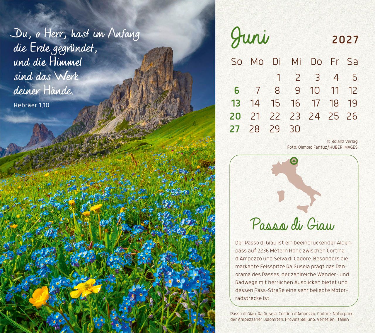 Tischkalender - Faszinierende Schöpfung 2027 Tischkalender