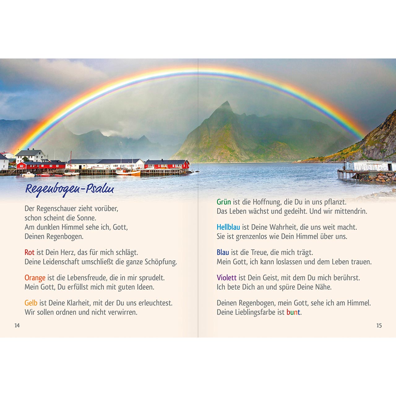 Grußheft - Gottes bunter Segen für das neue Lebensjahr - Wasserstraße - Regenbogen