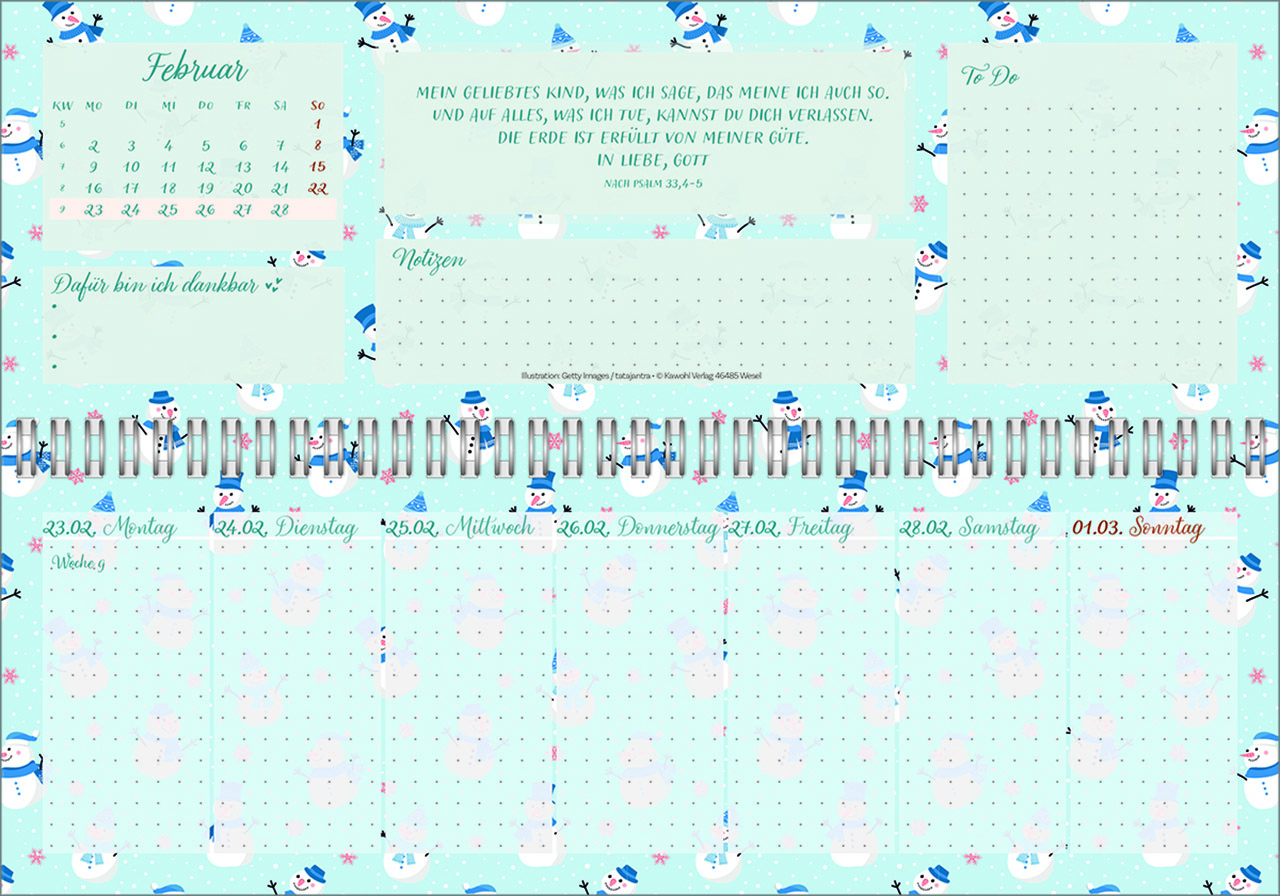 Tischkalender - Meine fröhlich-bunte Segenswoche 2026