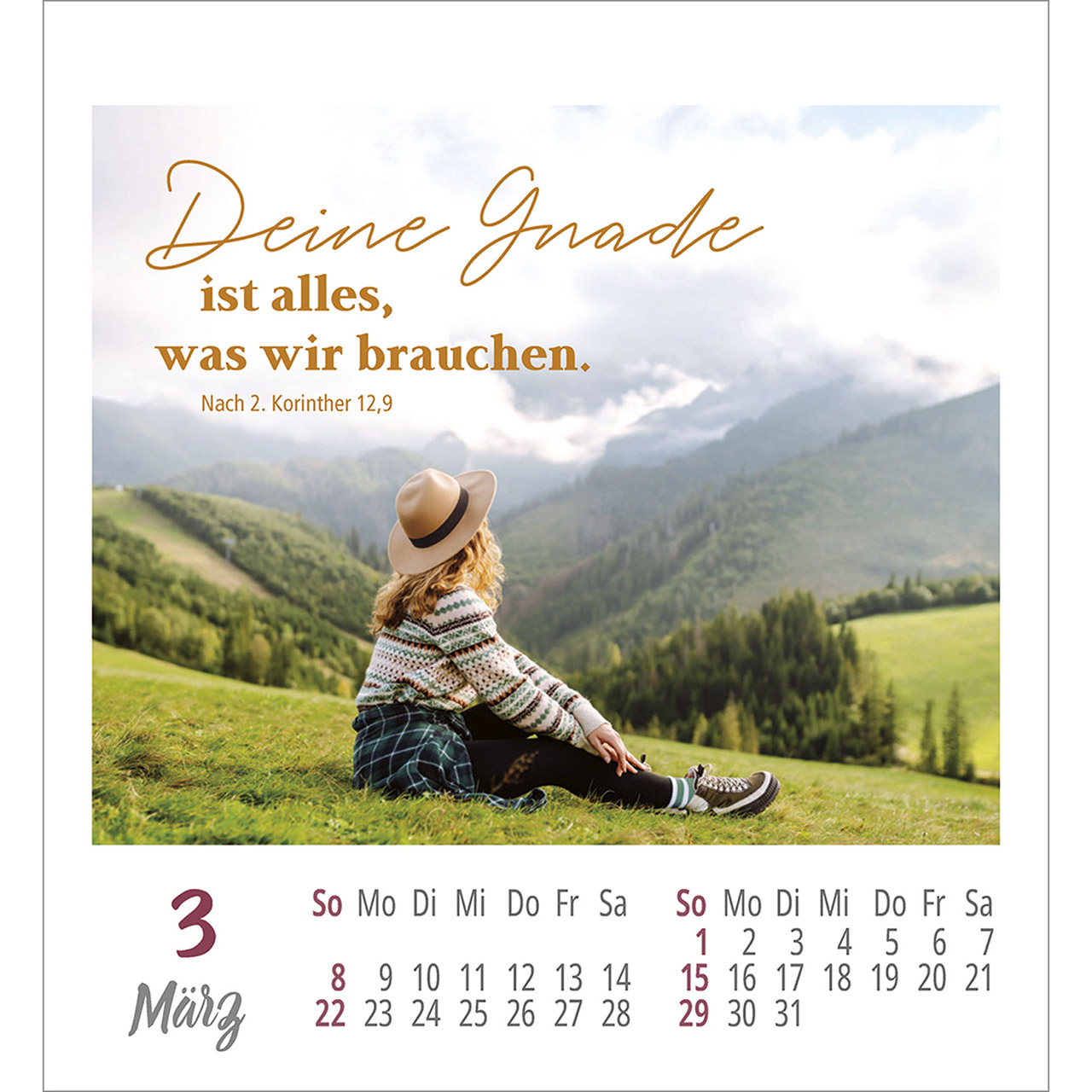 Aufkleberkalender - Frei sein & leben 2026