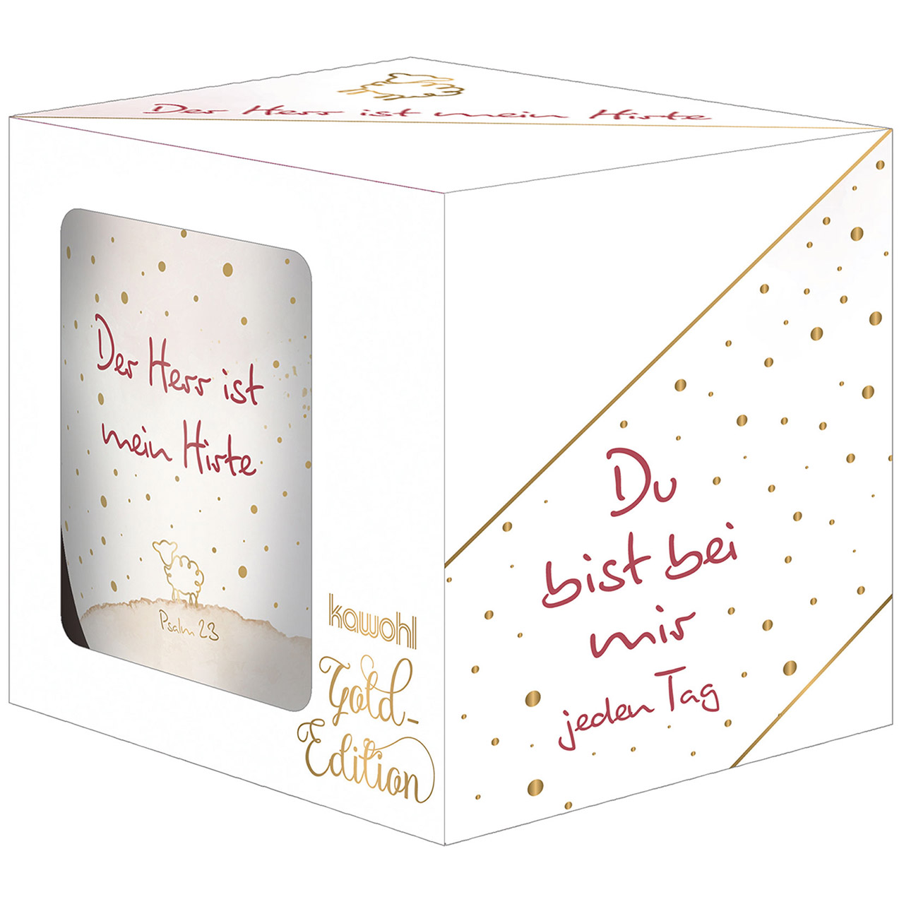 Tasse - Der Herr ist mein Hirte - Lamm Schaf Schäfchen Punkte Grafik