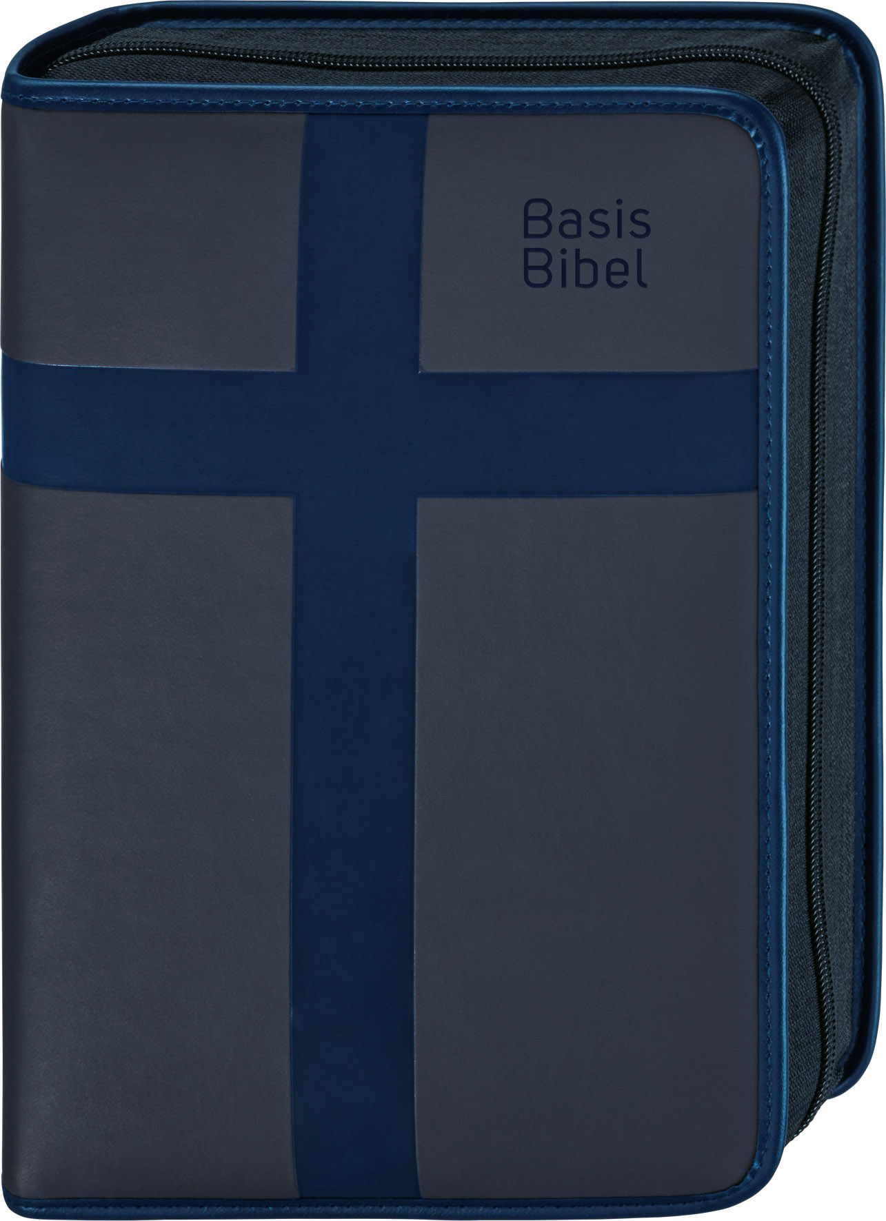 Basisbibel. Hülle (Blau) mit Reißverschluss für Die Komfortable