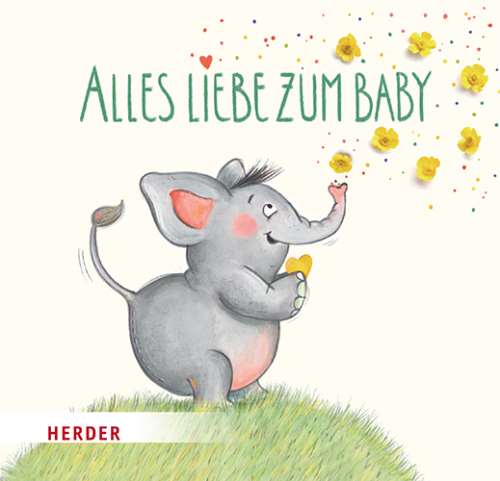 Buch - Alles Liebe zum Baby - Elefant Wiese Blumen Punkte
