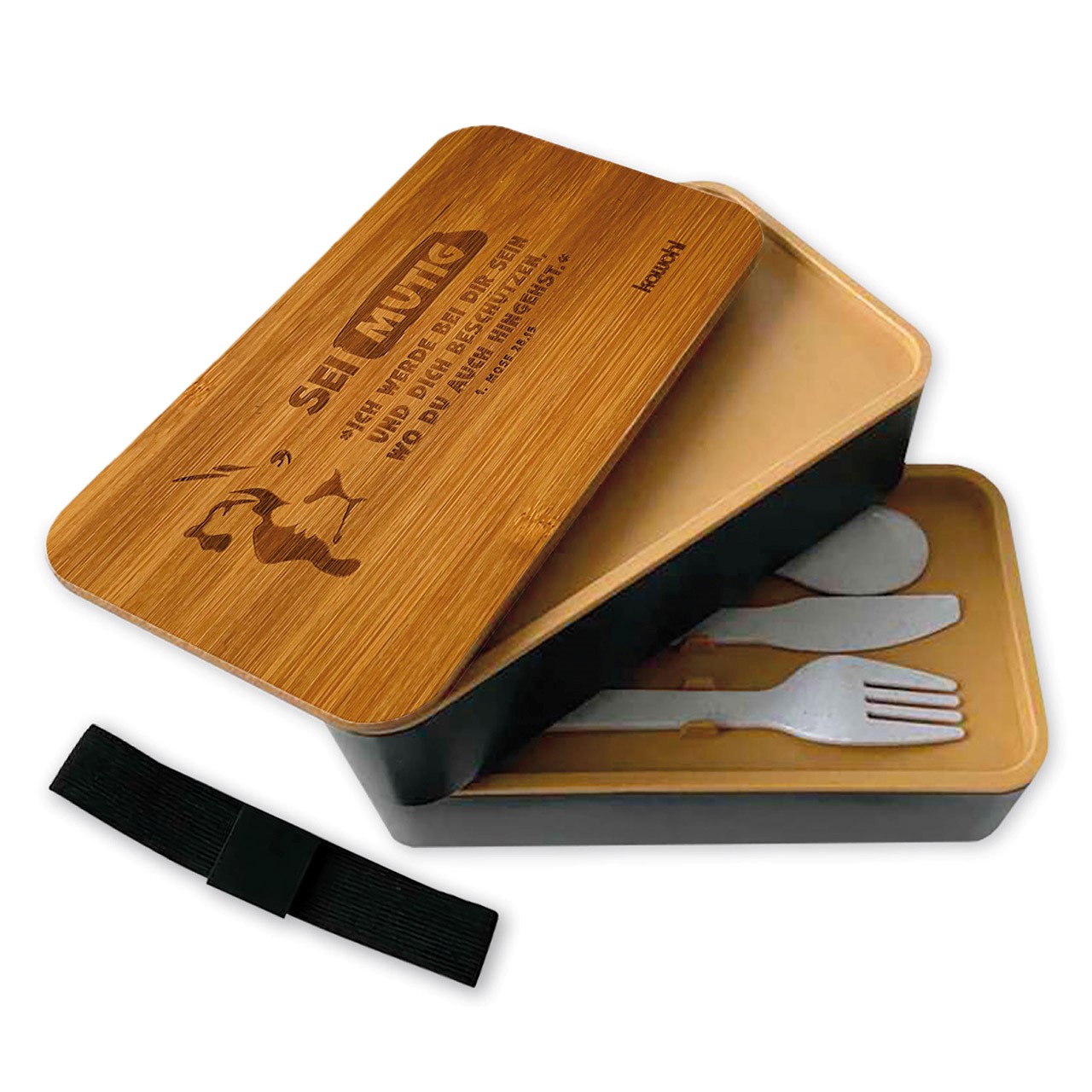 Sei mutig Lunchbox - Sei mutig - Löwenkopf Silhouette Umriss