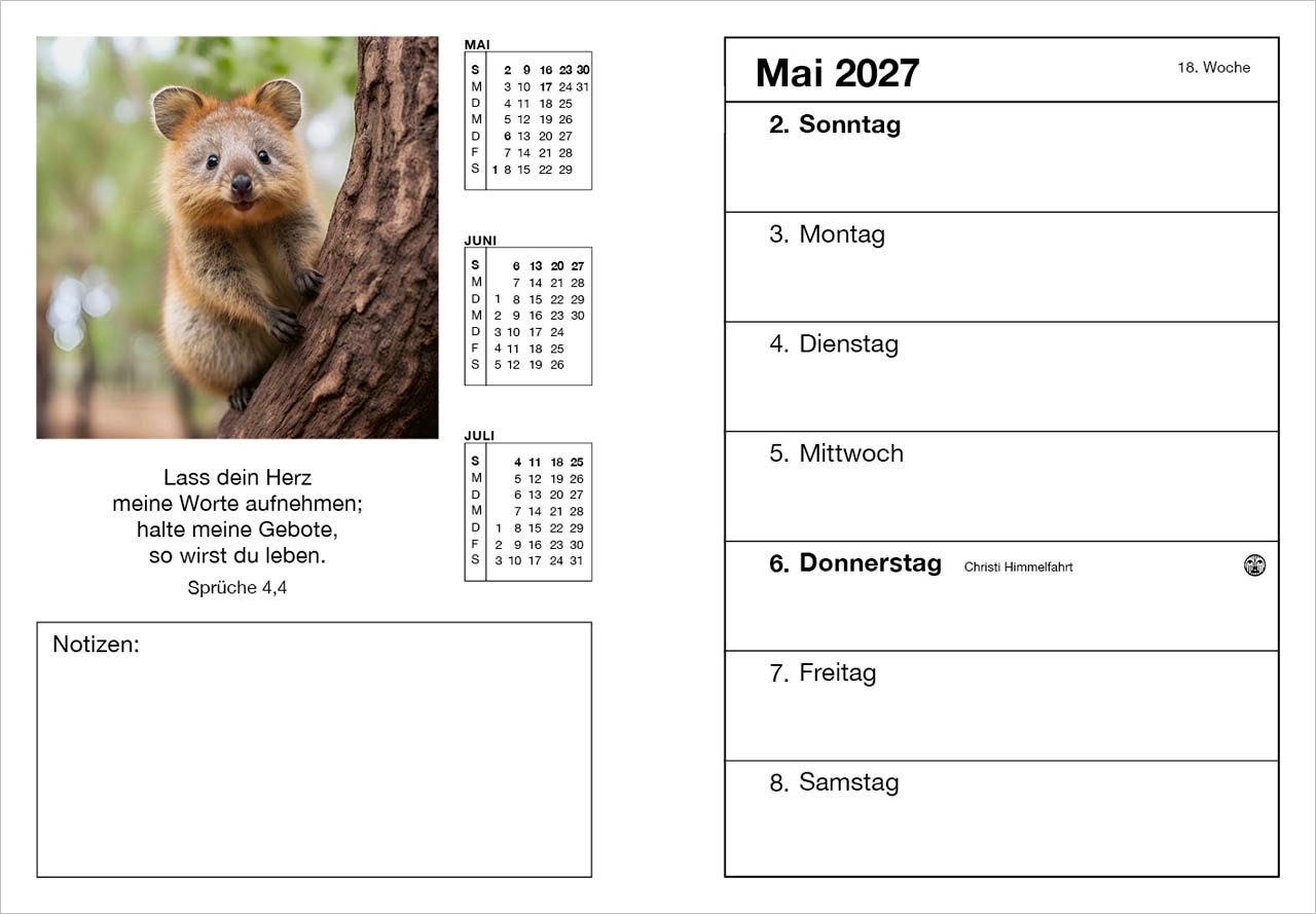 Terminkalender - Farbfoto Agenda 2027