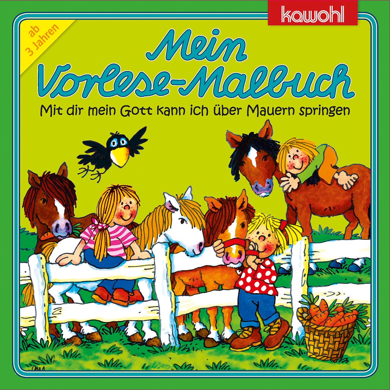 Malbuch - Mein Vorlese-Malbuch: Ponyhof - Pferde