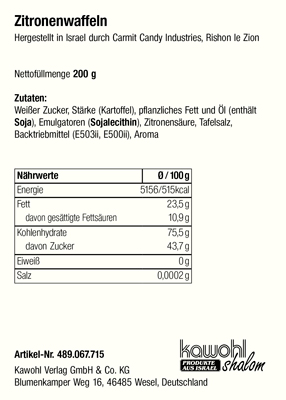 Gebäck & Kekse - Zitronenwaffeln - Zitronenwaffeln