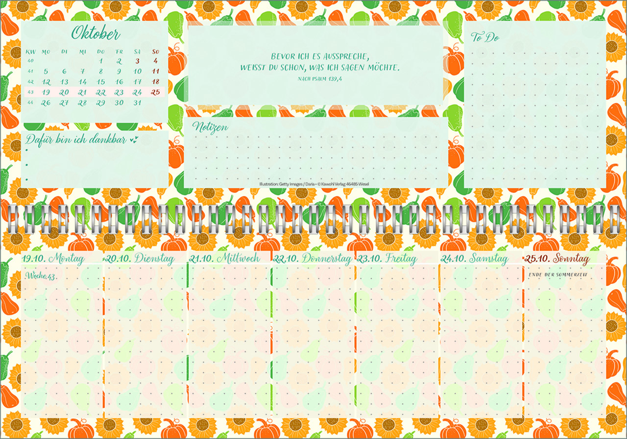 Tischkalender - Meine fröhlich-bunte Segenswoche 2026