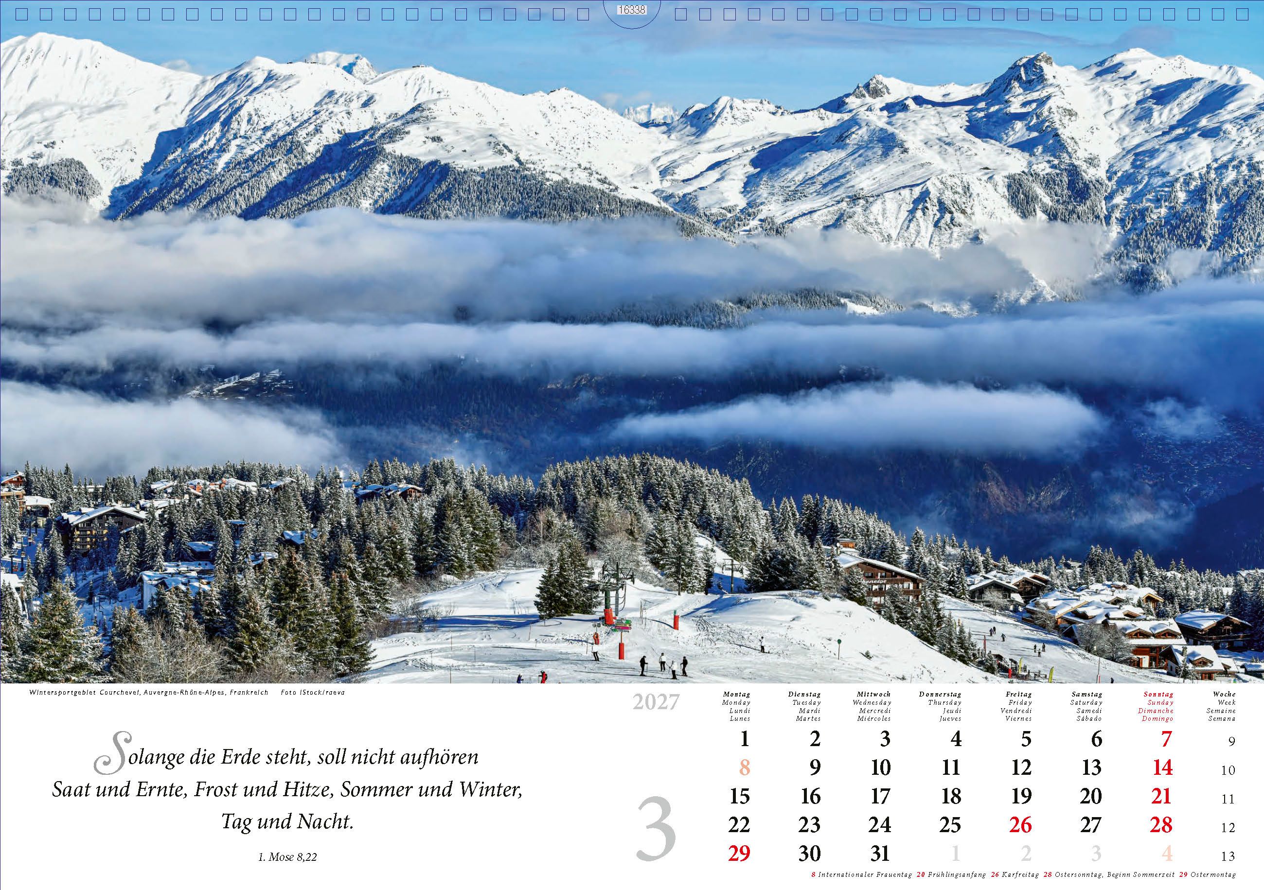 Wandkalender - Lobet, ihr Berge, den Herrn 2027