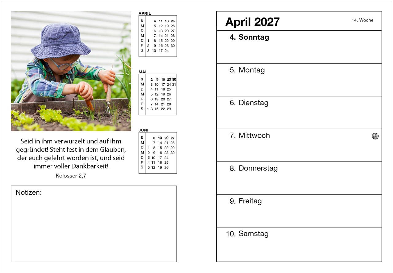 Terminkalender - Farbfoto Agenda 2027