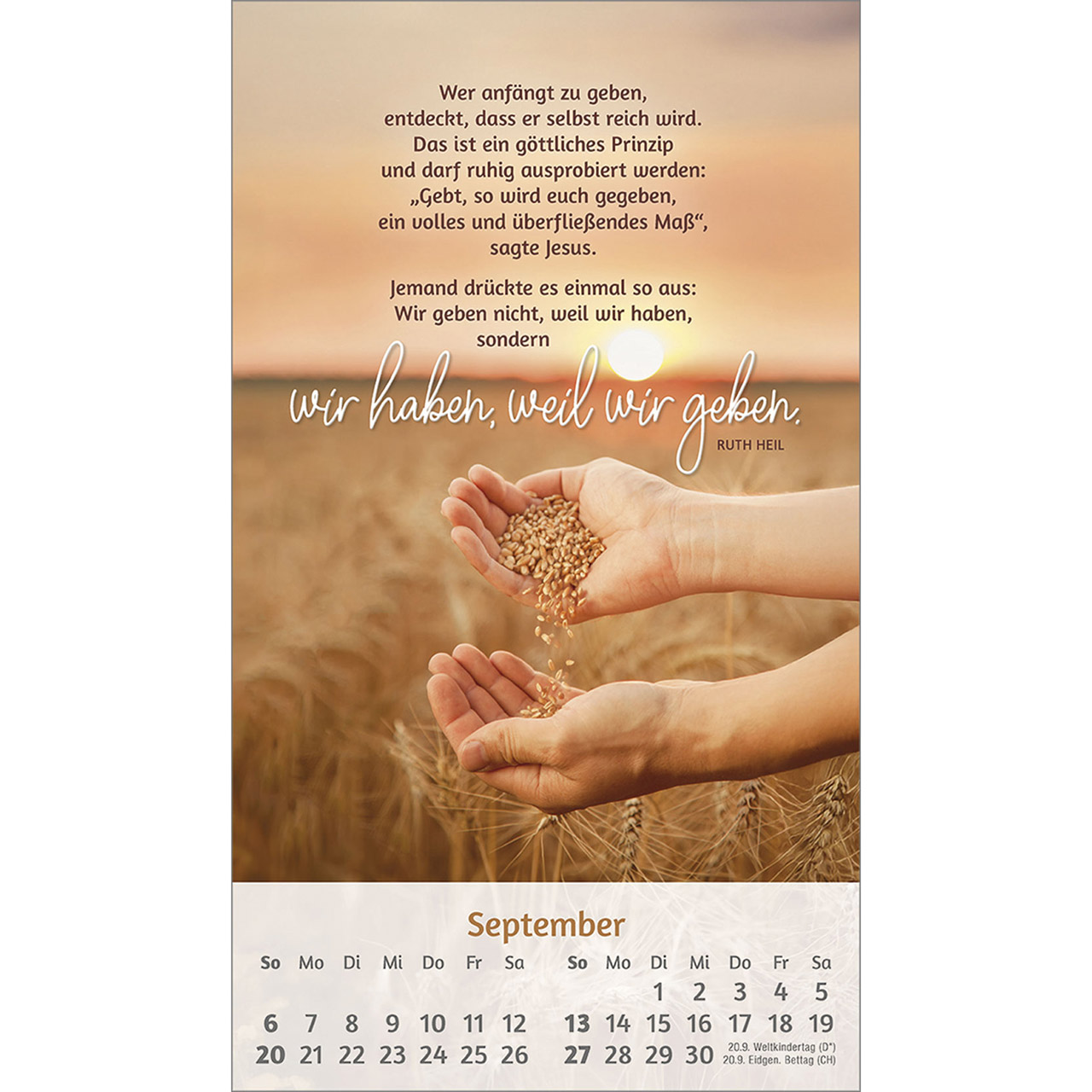 Postkartenkalender - Du bist mir so wertvoll 2026